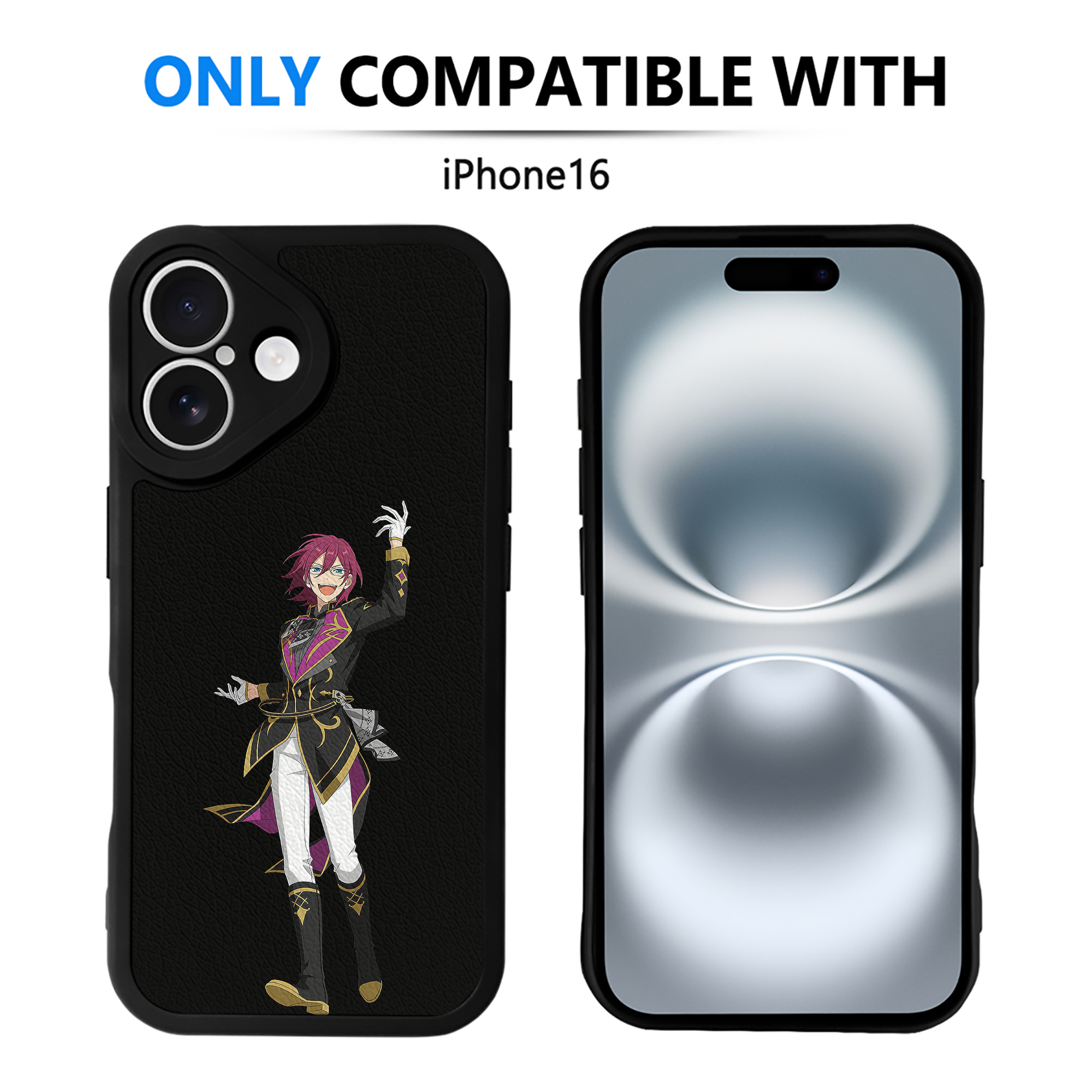 （画像用） あんさんぶるスターズ! Ensemble Stars 【iPhone 16シリーズ対応】シリコンスマホケース（レザー調） 材質：シリコン